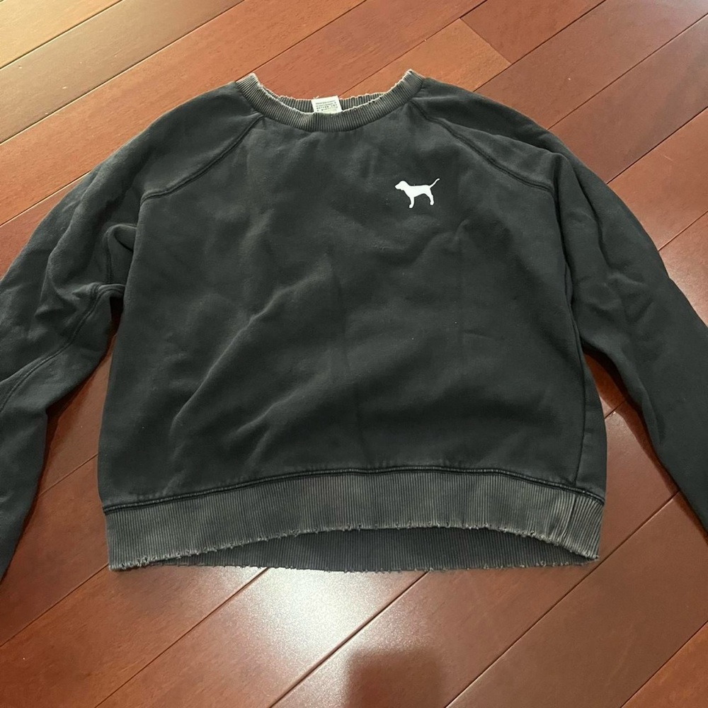 PINK dark gray crewneck